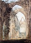 Interior of Tintern Abbey looking toward the West Window by Thomas Girtin